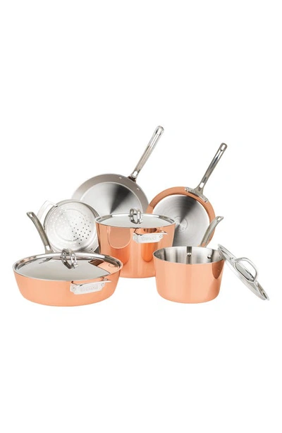 Viking Contemporary 4-ply Copper Clad 9-piece Cookware Set In Copper