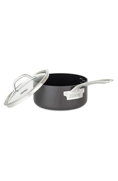 Viking 3-quart Hard Anodized Nonstick Saucepan With Lid In Dark Grey