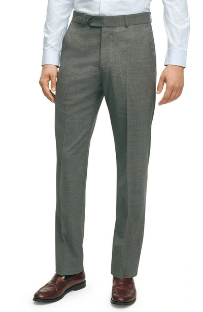 Shop Brooks Brothers Performance Water Repellent Wool Suit Pants In Lightgrey