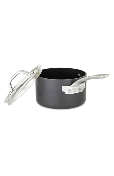 Viking 2-quart Hard Anodized Nonstick Sauce Pan With Lid In Dark Grey