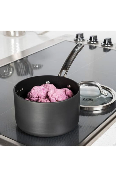 Viking 2-quart Hard Anodized Nonstick Sauce Pan With Lid In Dark Grey