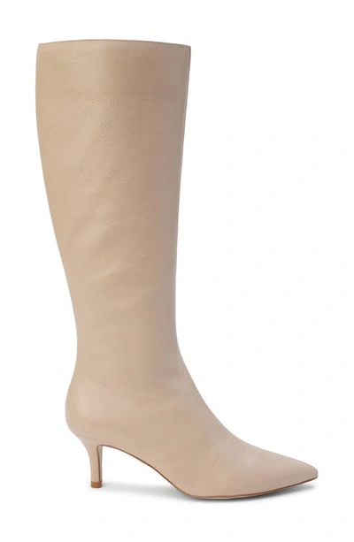 Shop Matisse Charley Pointed Toe Knee High Boot In Beige