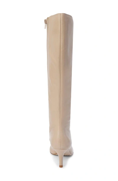 Shop Matisse Charley Pointed Toe Knee High Boot In Beige