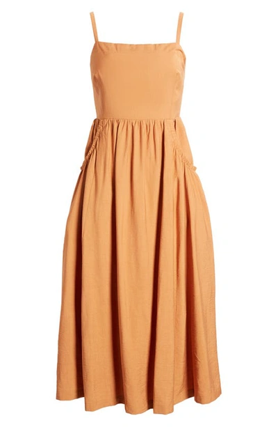 Shop Treasure & Bond Apron Sundress In Tan Hazel