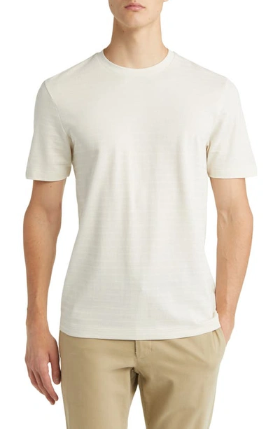 Shop Hugo Boss Boss Tiburt Cotton T-shirt In Open White