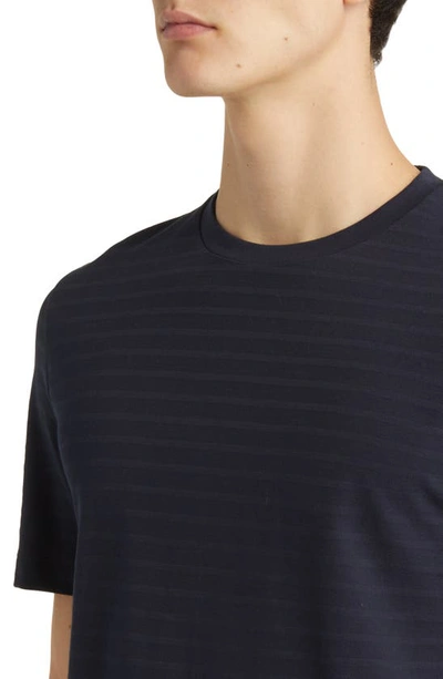 Shop Hugo Boss Tiburt Cotton T-shirt In Dark Blue
