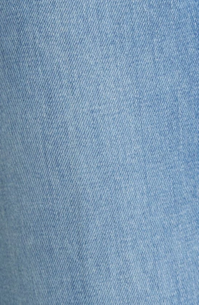 Paige Anessa High Waist Raw Hem Wide Leg Ankle Jeans In Waterfront Distressed