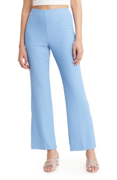 Shop Open Edit Vented Flare Pants In Blue Lake