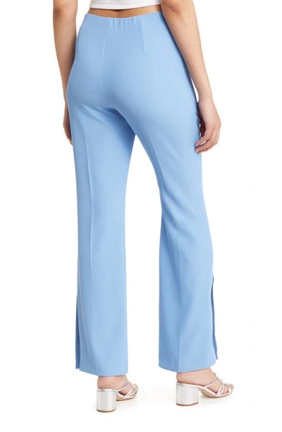 Open Edit Vented Flare Pants In Blue Lake