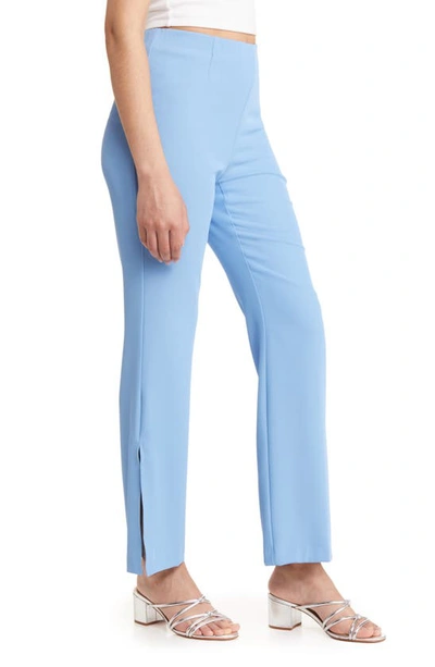 Open Edit Vented Flare Pants In Blue Lake