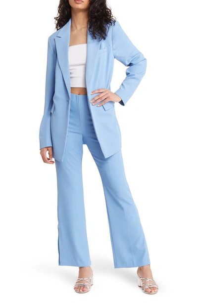 Open Edit Vented Flare Pants In Blue Lake