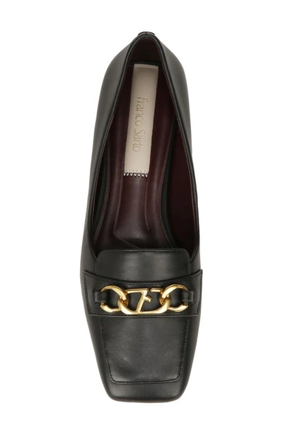 Franco Sarto Tiari Chain Square Toe Loafer In Black