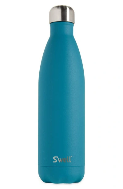 Shop S'well 25-ounce Insulated Stainless Steel Water Bottle In Peacock Blue