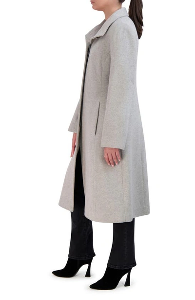 Cole Haan Women's Minimal Wool Blend Car Coat In Gray