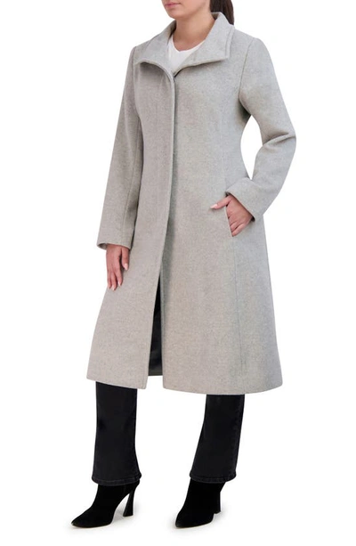 Cole Haan Women's Minimal Wool Blend Car Coat In Gray