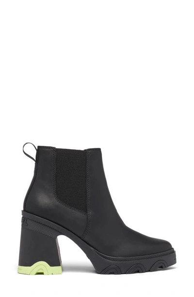 Shop Sorel Brex™ Waterproof Platform Block Heel Chelsea Boot In Black/ Tippet