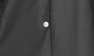 Shop Levi's Water Resistant Hooded Long Rain Jacket In Black