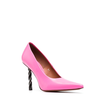Shop Vetements Leather Heels In Pink