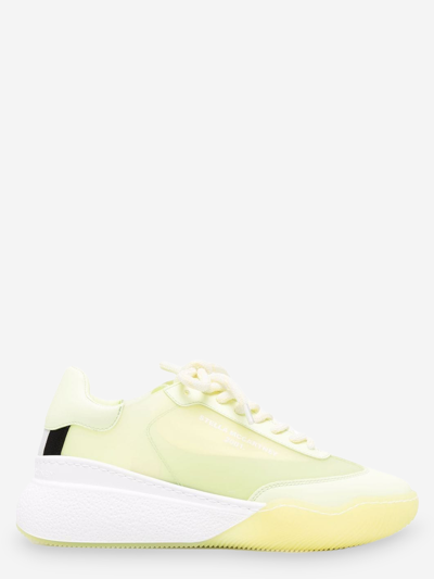 Shop Stella Mccartney Leather Sneakers In Yellow