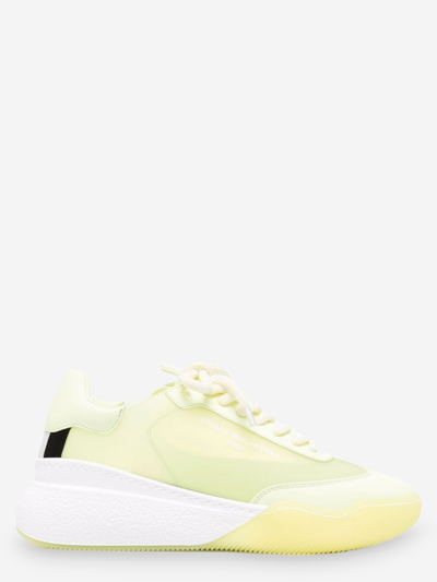 Stella Mccartney Loop Faux Leather Runner Sneakers In Yellow