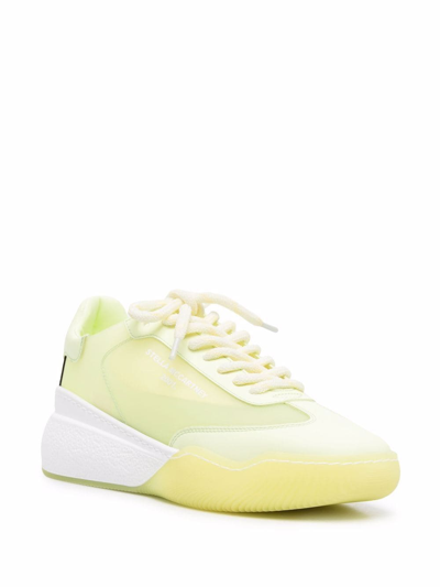 Shop Stella Mccartney Leather Sneakers In Yellow