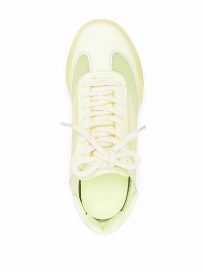 Stella Mccartney Loop Faux Leather Runner Sneakers In Yellow