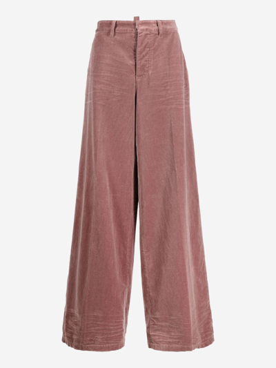 Shop Dsquared2 Synthetic Fibers Trousers In Grey
