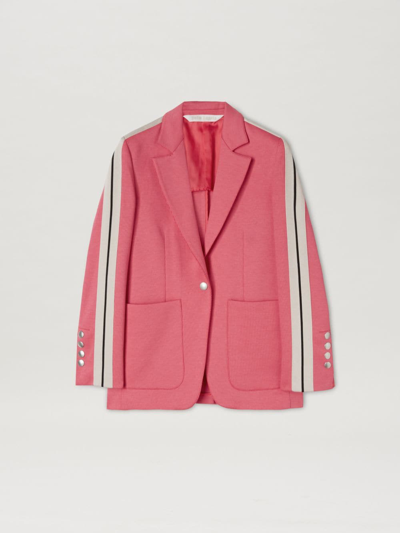 Shop Palm Angels Synthetic Fibers Jacket In Pink