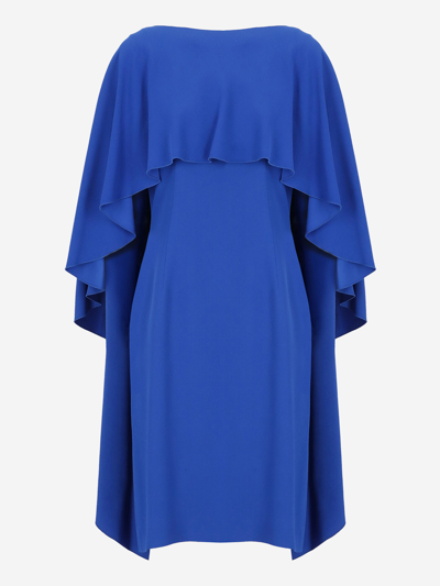 Shop Alberta Ferretti Synthetic Fibers Dress In Blue