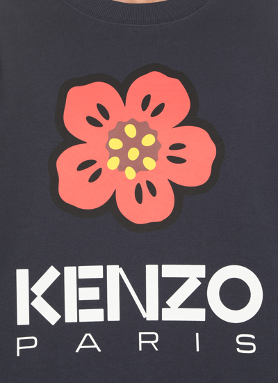 Shop Kenzo Cotton Knitwear In Blue