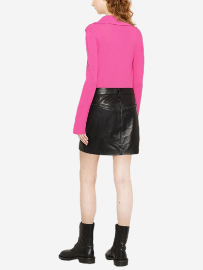 Shop Tom Ford Leather Skirt In Black