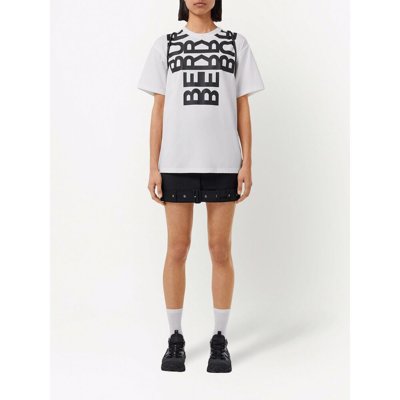 Shop Burberry Cotton T-shirt In White