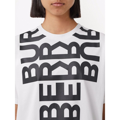 Shop Burberry Cotton T-shirt In White