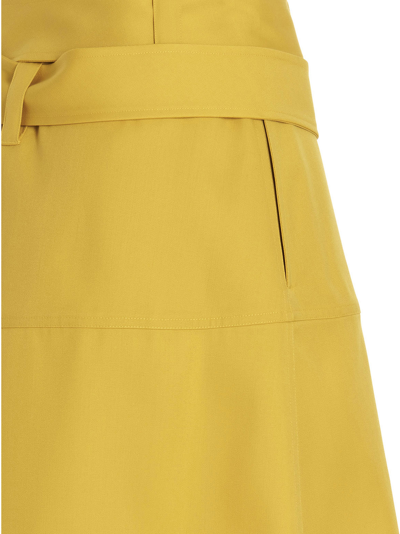 Shop Jil Sander Wool Skirt In Yellow