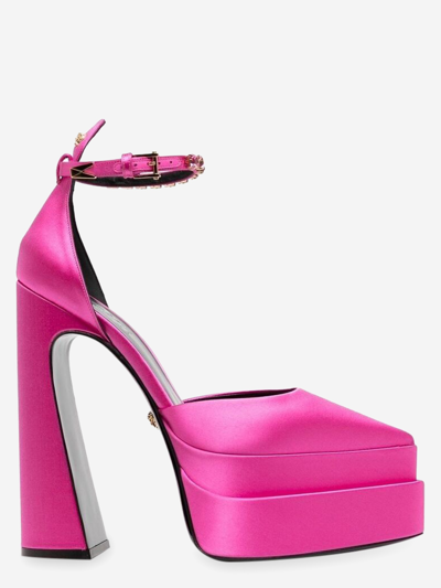 Versace Fabric Sandals In Pink