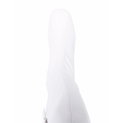 Prada Triangle Logo Platform Sole Boots In White