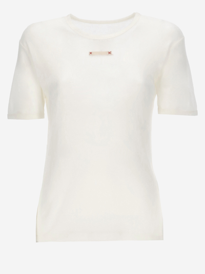 Shop Maison Margiela Cotton T-shirt In White