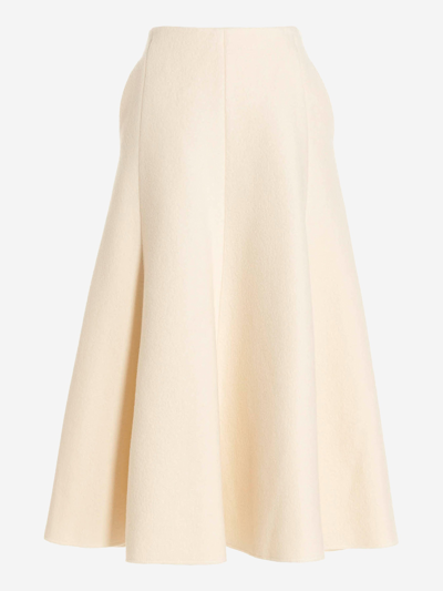 Shop Gabriela Hearst Wool Skirt In White