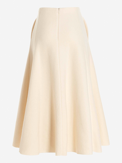 Shop Gabriela Hearst Wool Skirt In White
