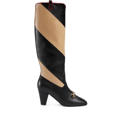 Shop Gucci Leather Boots In Black