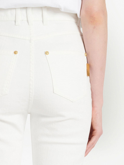 Shop Balmain Cotton Jeans In White