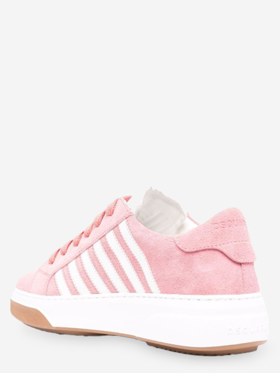 Shop Dsquared2 Leather Sneakers In Pink