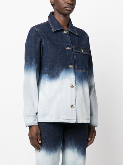 Shop Apc Jacket In Blue