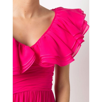 Shop Giambattista Valli Silk Dress In Pink