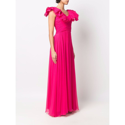 Shop Giambattista Valli Silk Dress In Pink