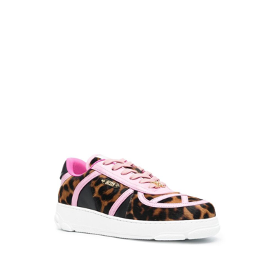 Shop Gcds Leather Sneakers In Multicolor