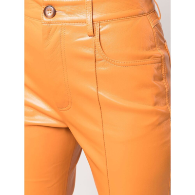 Shop Nanushka Synthetic Fibers Trousers In Orange