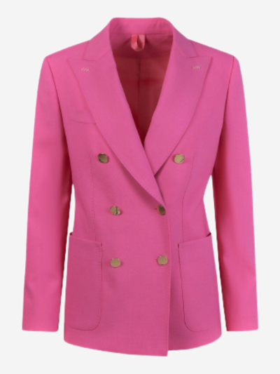 Shop Max Mara Wool Jacket In Pink