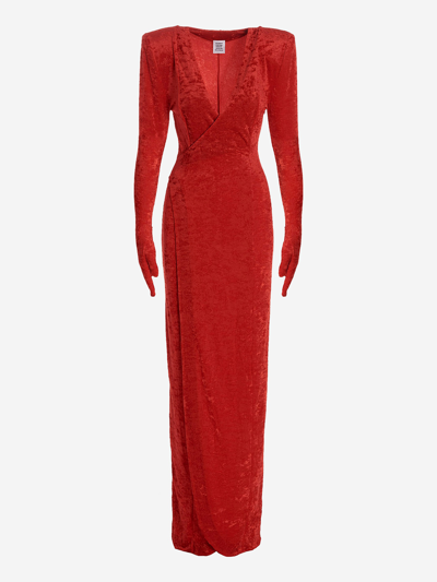 Shop Vetements Dress In Red