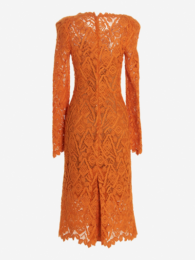 Shop Ermanno Scervino Wool Dress In Orange